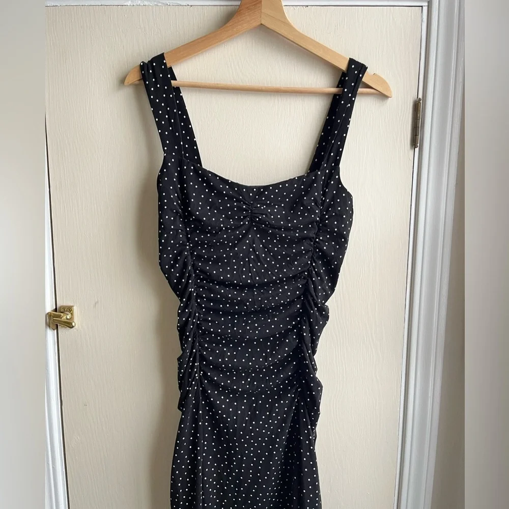 Reformation Suvi knit polka dot dress midi Selene - Picture 5 of 8